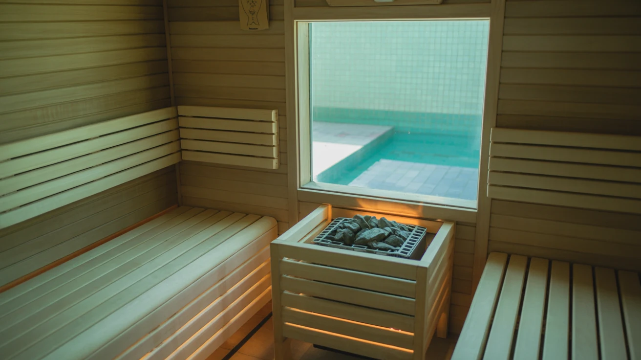 The sauna side of a Budapest bath